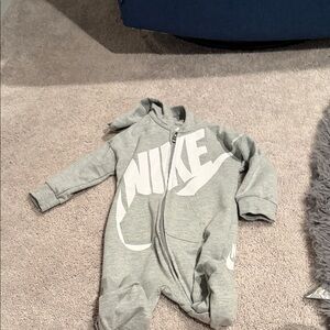 Nike Gray Hooded Kids One Piece